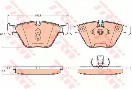 Комплект тормозных колодок BMW 7, BMW X1, TRW (GDB2021)