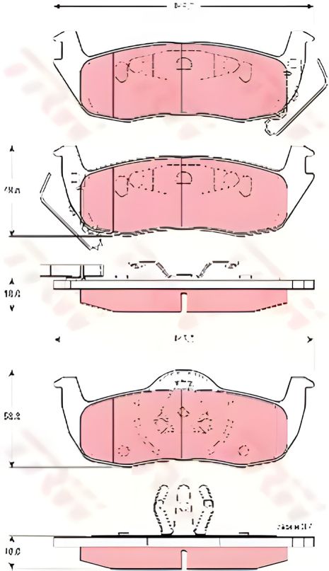 Комплект тормозных колодок для INFINITI QX56, NISSAN ARMADA и JEEP COMMANDER от TRW (GDB4137)