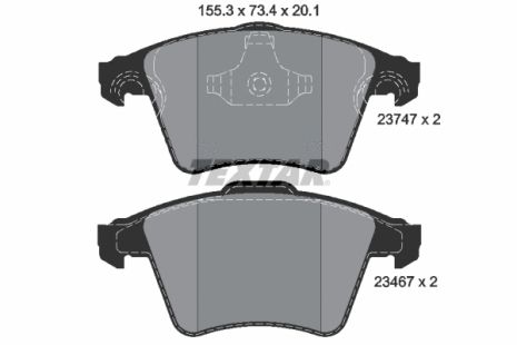 The Brake Pad Set Transporter, VW Multivan, TextAr (2374702)