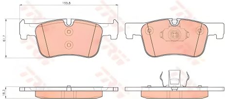 Набор тормозных колодок BMW 4, 1, 3 серии, TRW (GDB1934)