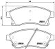 Комплект тормозных колодок OPEL ASTRA, CHEVROLET CRUZE, CHEVROLET AVEO, BREMBO (P59076)