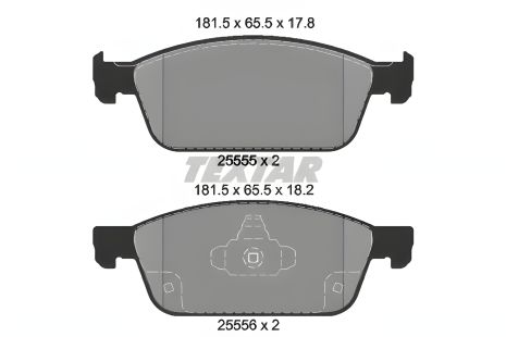 Комплект гальмівних колодок FORD KUGA, FORD TRANSIT, FORD TOURNEO, TEXTAR (2555501) - Надійне гальмування