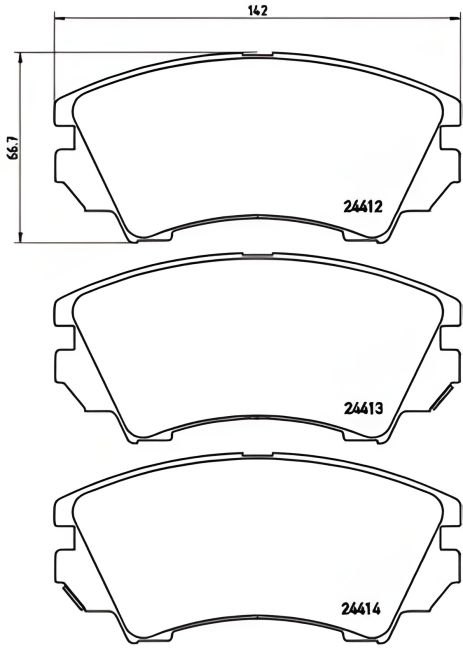 Комплект гальмівних колодок ROEWE (SAIC), BUICK LA, GMC TERRAIN, BREMBO (P59055)