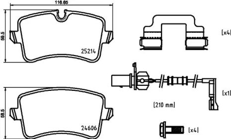 Porsche Macan, Audi A6, Audi A7, Brembo (P85150)