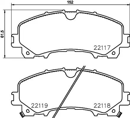 Комплект гальмівних колодок INFINITI (DFAC), RENAULT KOLEOS, NISSAN X-TRAIL, BREMBO (P56106)