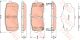 Комплект колодок HAVAL H8, KIA CARNIVAL, HYUNDAI ix55, TRW (GDB3449) гальмівних
