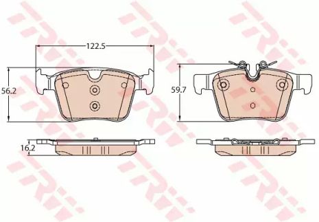 Комплект тормозных колодок POLESTAR POLESTAR, LAND ROVER, JAGUAR (CHERY), TRW (GDB2110)