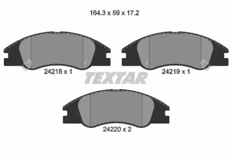 Kia Cerato, Textar Brake Pads (2421801)