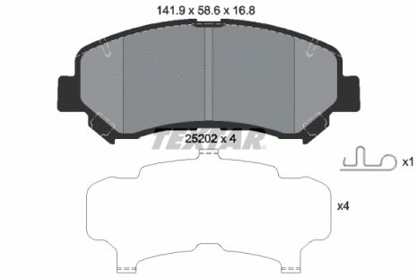 Dongfeng Fengdu, Venucia T60, Haima (FAW), Textar (2520201) гальмівні колодки.