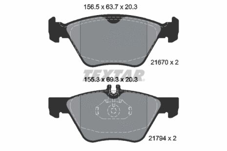 Chrisler Crossfire, MB CLK, MB E-CLASS, TEXTAR (2167001)