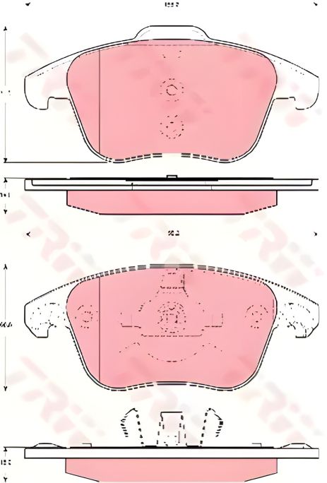 Гальмівних колодок комплект PEUGEOT 5008, CITROËN C4, DS (CAPSA), TRW (GDB1691)