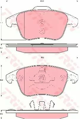 Комплект тормозных колодок DS (CAPSA), PEUGEOT 5008, CITROËN C4, TRW (GDB1691)