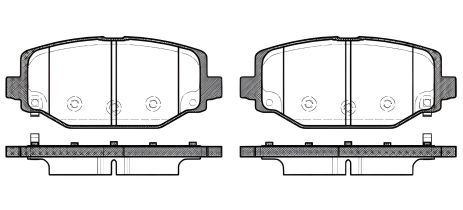 Комплект гальмівних колодок для LANCIA VOYAGER, FIAT FREEMONT, DODGE JOURNEY, WOKING (P1583304)