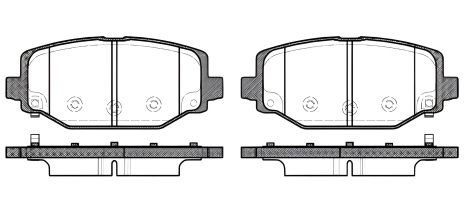 Комплект гальмівних колодок для LANCIA VOYAGER, FIAT FREEMONT, DODGE JOURNEY, WOKING (P1583304) Комплект гальмівних колодок для LANCIA VOYAGER, FIAT FREEMONT, DODGE JOURNEY, WOKING (P1583304)