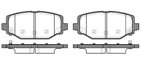 Комплект гальмівних колодок LANCIA VOYAGER, FIAT FREEMONT, DODGE JOURNEY, WOKING (P1583304)