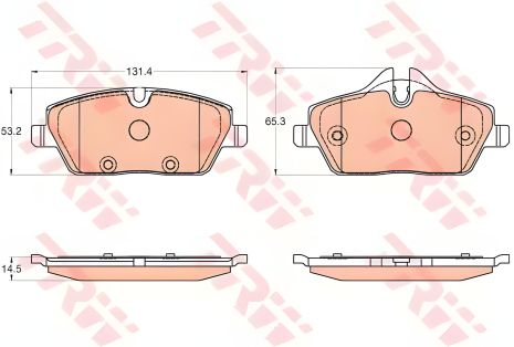 Тормозные колодки комплект для BMW i3, TRW (GDB2038)