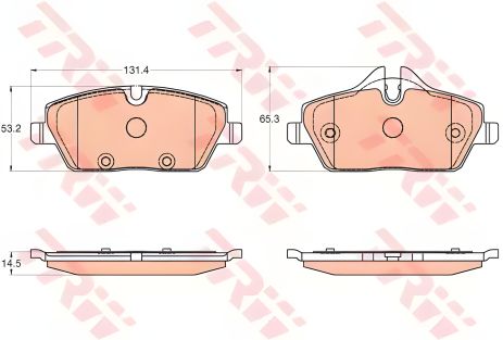 Тормозные колодки комплект для BMW i3, TRW (GDB2038)