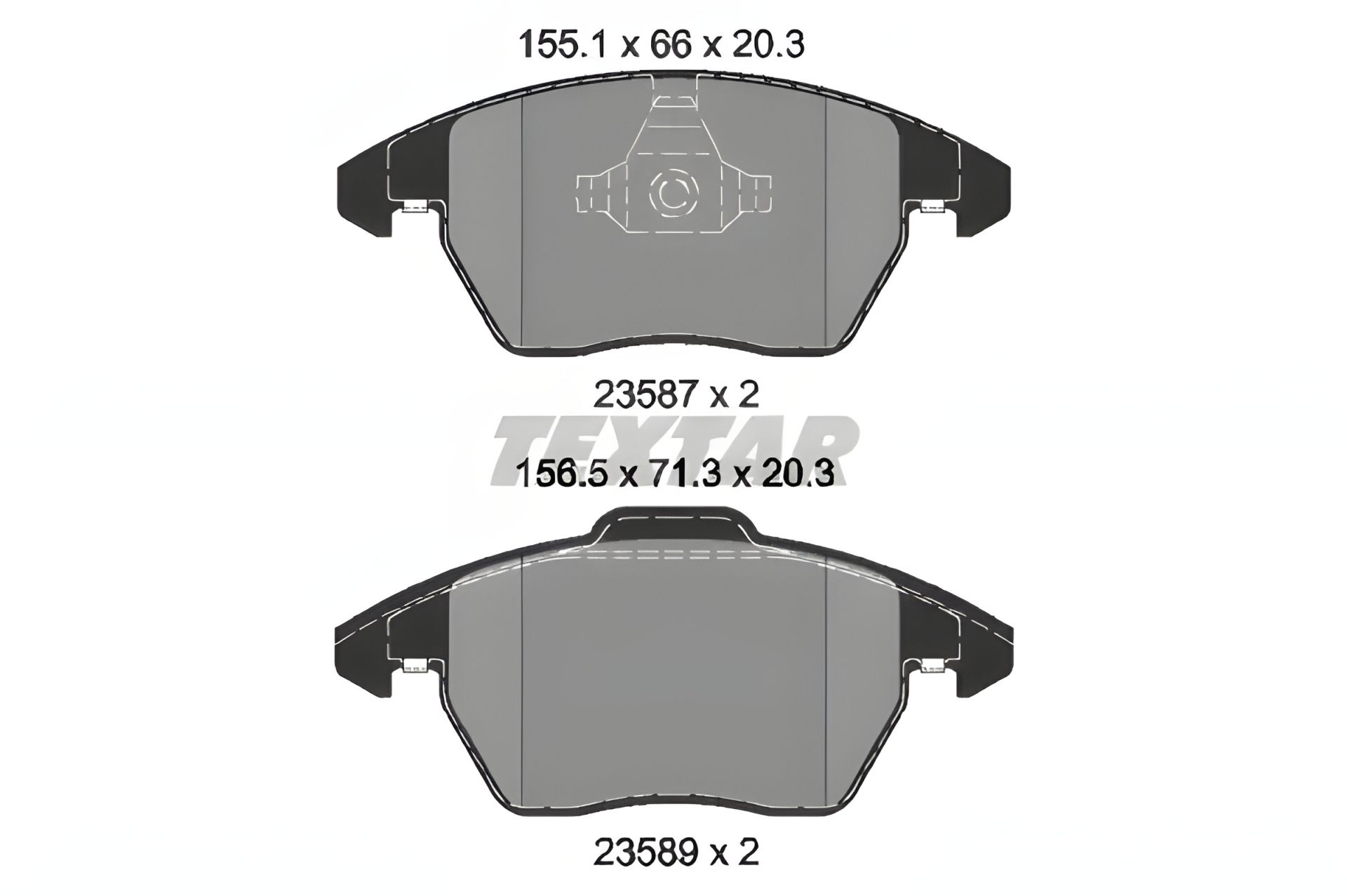 Комплект гальмівних колодок AUDI A1, VW JETTA, VW GOLF, TEXTAR (2358704) Комплект гальмівних колодок AUDI A1, VW JETTA, VW GOLF, TEXTAR (2358704)
