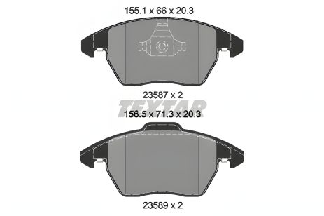 Комплект тормозных колодок AUDI A1, VW JETTA, VW GOLF, TEXTAR (2358704) Комплект тормозных колодок AUDI A1, VW JETTA, VW GOLF, TEXTAR (2358704)
