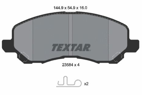 Lancia Flavia Brake Pads Set, Hyundai H-1, Chrysler 200, TextAr (2358403)