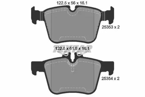 Комплект тормозных колодок MB (BBDC), MB C-CLASS, MB GLC, TEXTAR (2535301)