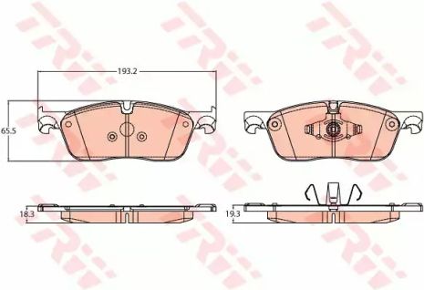 Land Rover, Land Rover, TRW (GDB2100) гальмівна колодка