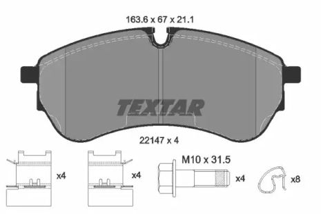 VW Crafter, Textar Brake Pads (2214701)