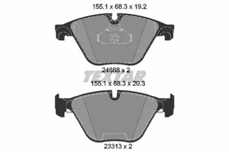 BMW 5, BMW 6, TextAr (2468801) гальмівні колодки.