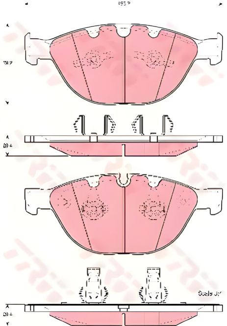 Набор тормозных колодок ROLLS-ROYCE PHANTOM, BMW 6, 5, TRW (GDB1558) Набор тормозных колодок ROLLS-ROYCE PHANTOM, BMW 6, 5, TRW (GDB1558)