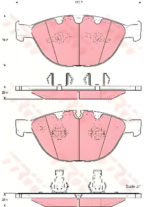 Гальмівні колодки для ROLLS-ROYCE PHANTOM, BMW 5/6, TRW GDB1558 Гальмівні колодки для ROLLS-ROYCE PHANTOM, BMW 5/6, TRW GDB1558