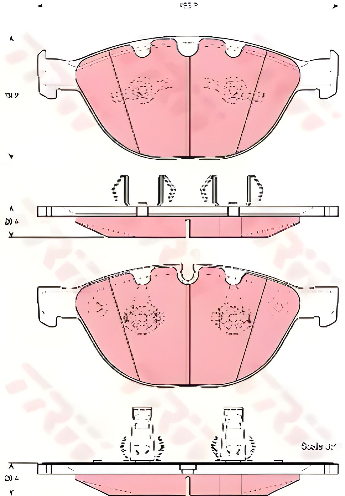 Гальмівні колодки для ROLLS-ROYCE PHANTOM, BMW 5/6, TRW GDB1558 Гальмівні колодки для ROLLS-ROYCE PHANTOM, BMW 5/6, TRW GDB1558