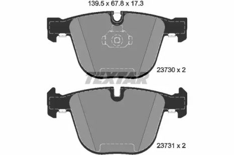 Комплект тормозных колодок ROLLS-ROYCE PHANTOM, BMW X5, BENTLEY BROOKLANDS, TEXTAR (2373001)