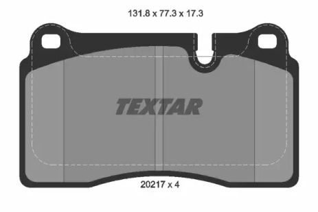Комплект тормозных колодок LAND ROVER, TEXTAR (2021701)