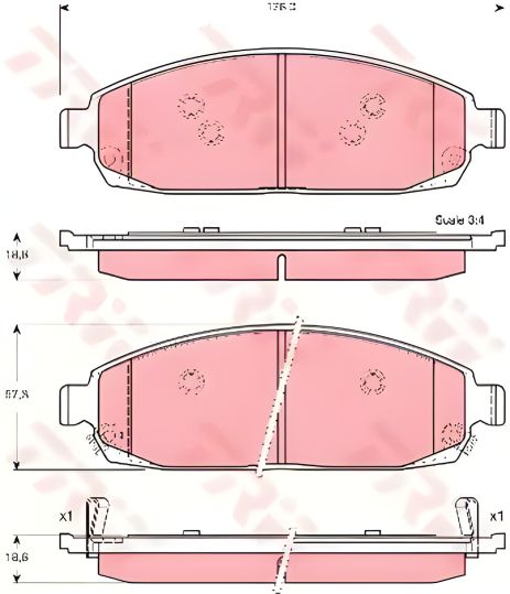Тормозные колодки комплект JEEP COMMANDER, JEEP GRAND CHEROKEE, TRW (GDB4136) Тормозные колодки комплект JEEP COMMANDER, JEEP GRAND CHEROKEE, TRW (GDB4136)