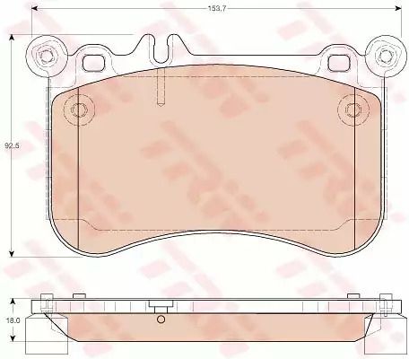 Комплект гальмівних колодок MB S-CLASS, MB CLS, MB SLC, TRW (GDB1972)