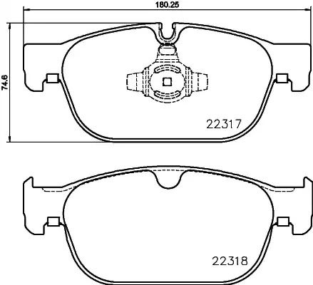 Комплект гальмівних колодок POLESTAR POLESTAR, VOLVO ASIA, VOLVO S90, BREMBO (P86027)