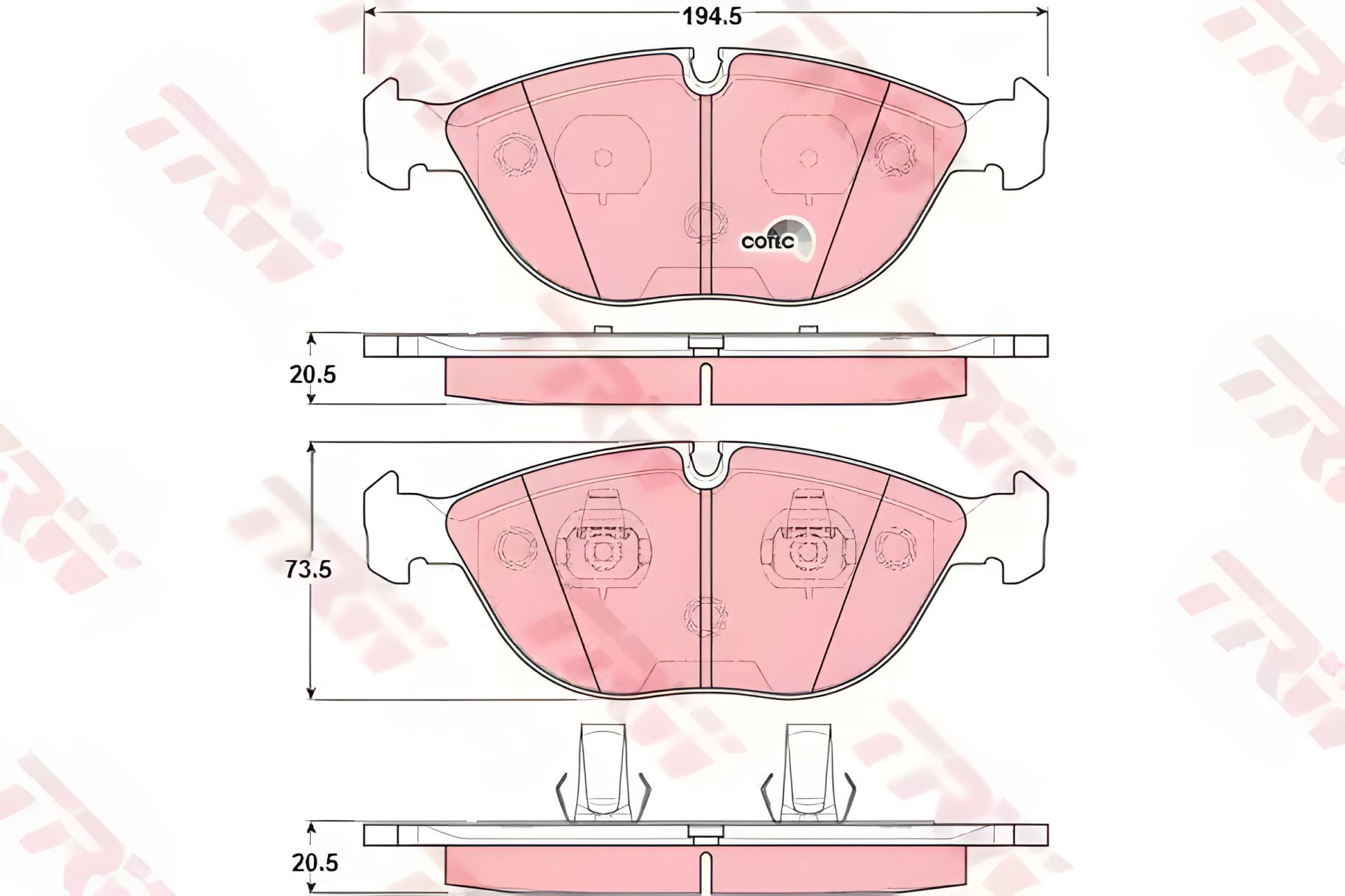 Колодки тормозные комплект CHRYSLER CROSSFIRE, BENTLEY CONTINENTAL, VW PASSAT, TRW (GDB1285) Колодки тормозные комплект CHRYSLER CROSSFIRE, BENTLEY CONTINENTAL, VW PASSAT, TRW (GDB1285)