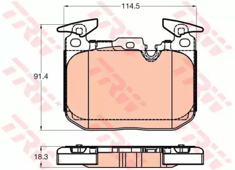 Комплект гальмівних колодок BMW 4, BMW 3, BMW 1, TRW (GDB2031)