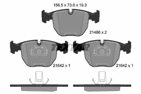 Комплект тормозных колодок ALPINA B10, BMW X3, BMW X5, TEXTAR (2148602)