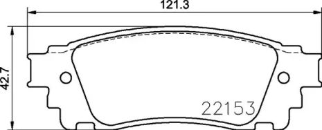 Комплект гальмівних колодок TOYOTA HARRIER, LEXUS NX, LEXUS LM, BREMBO (P83166)