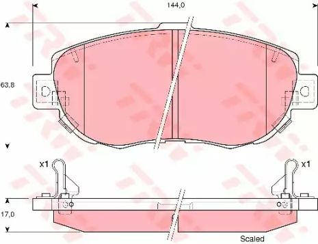 Комплект гальмівних колодок LEXUS IS, TOYOTA CRESTA, TOYOTA ALTEZZA, TRW (GDB3235) Комплект гальмівних колодок LEXUS IS, TOYOTA CRESTA, TOYOTA ALTEZZA, TRW (GDB3235)