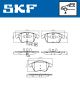 Комплект тормозных колодок AUDI Q3, SEAT ALHAMBRA, VW TIGUAN, SKF (VKBP80073E)