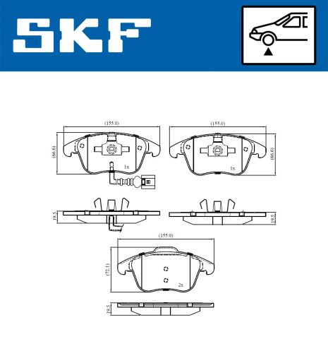 Audi Q3, Seat Alhambra, VW Tiguan, SKF (VKBP80073E)