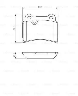Комплект гальмівних колодок VW TOUAREG, BOSCH (0986494210)