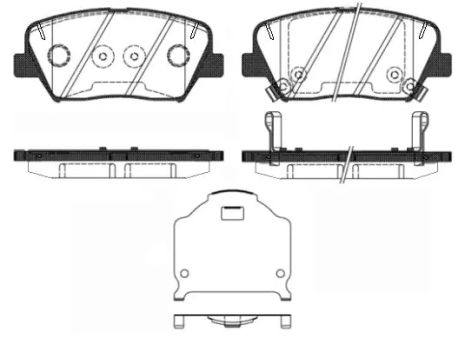 Комплект тормозных колодок HYUNDAI i30, KIA CARENS, KIA SORENTO, WOKING (P1512302)