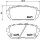 Гальмівних колодок комплект KIA CARENS, BREMBO (P30040) Гальмівних колодок комплект KIA CARENS, BREMBO (P30040)