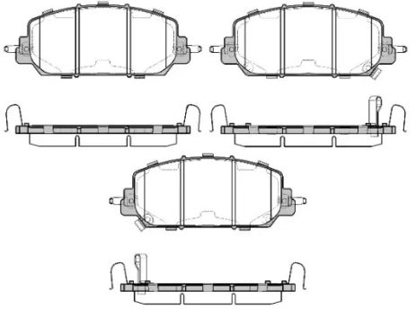 Комплект тормозных колодок HONDA CR-V, WOKING (P1408322)