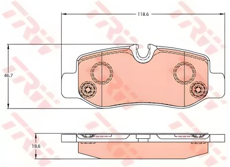 Гальмівні колодки для MB (FJDA), MB VITO, MB eVITO, TRW (GDB2102) Гальмівні колодки для MB (FJDA), MB VITO, MB eVITO, TRW (GDB2102)