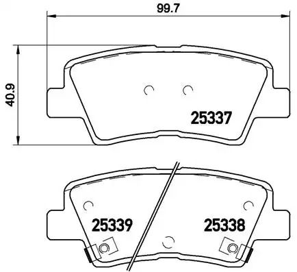 Комплект тормозных колодок BAIC SENOVA, SSANGYONG XLV, DODGE ATTITUDE, BREMBO (P30067)