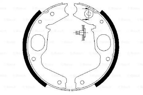 Комплект колодок стояночного тормоза MITSUBISHI (BJC), MITSUBISHI PAJERO, MITSUBISHI DELICA, BOSCH (098648771